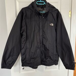 The North Face Black Rain Jacket with White Logo